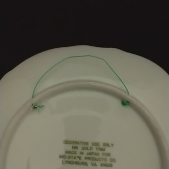 Ceramic House Blessing Plate Gold Gilded Made in Japan - Picture 10 of 16